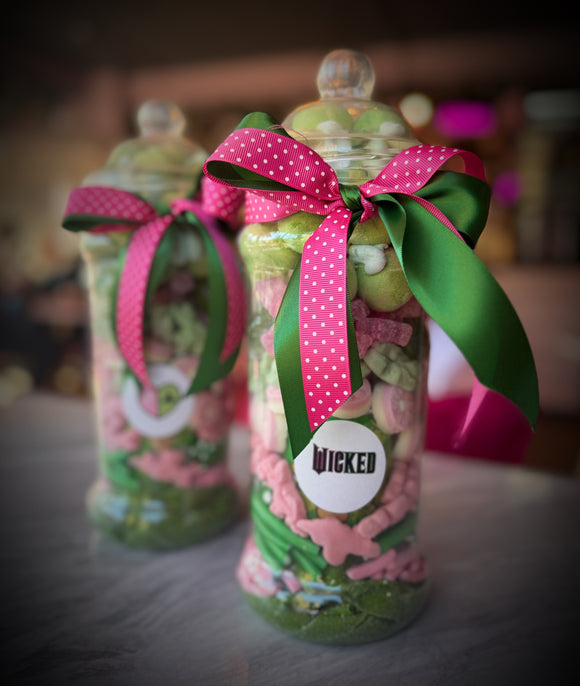 Large Wicked themed sweet jars